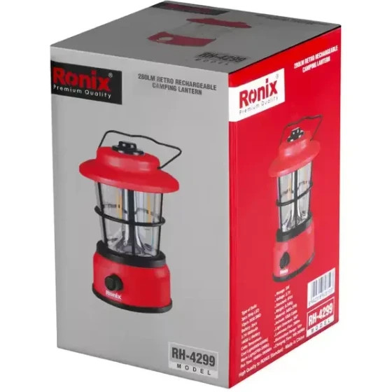 چراغ فانوسی شارژی رونیکس مدل RH-4299 ظرفیت ۲۸۰