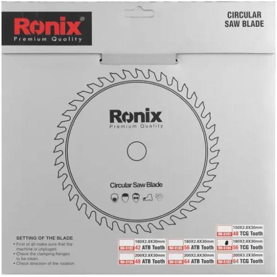 تیغ اره الماسه صنعتی رونیکس180x56 MDF مدل (RH-5104)