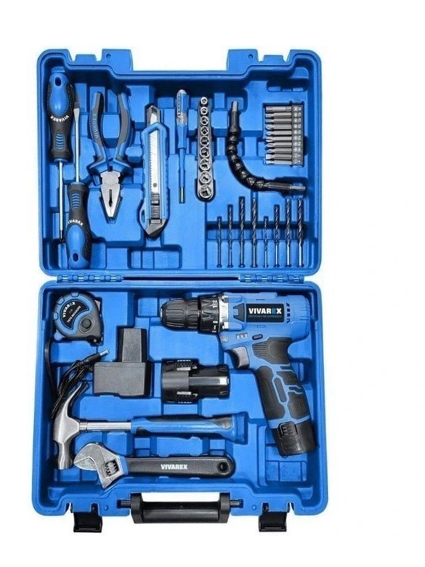 کیت دریل پیچ گوشتی شارژی ویوارکس 12 ولت 40 پارچه دو باتری مدل VR1240-CDK