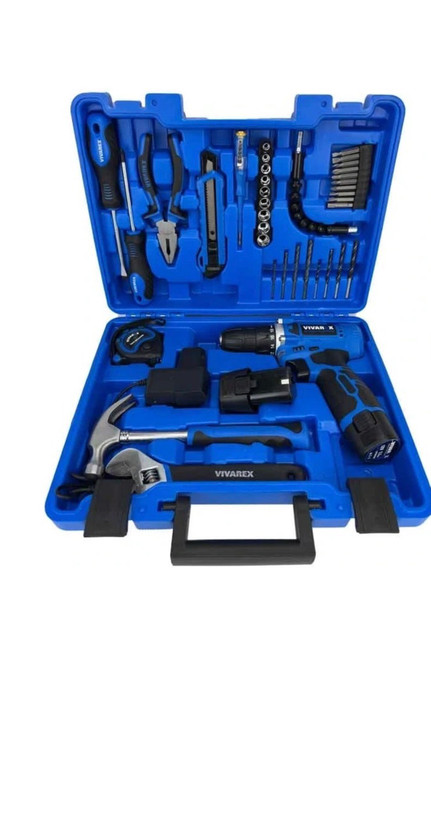 کیت دریل پیچ گوشتی شارژی ویوارکس 12 ولت 40 پارچه دو باتری مدل VR1240-CDK